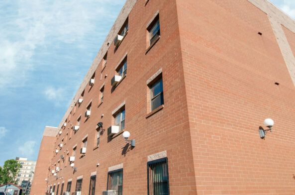 Side view of building complex
